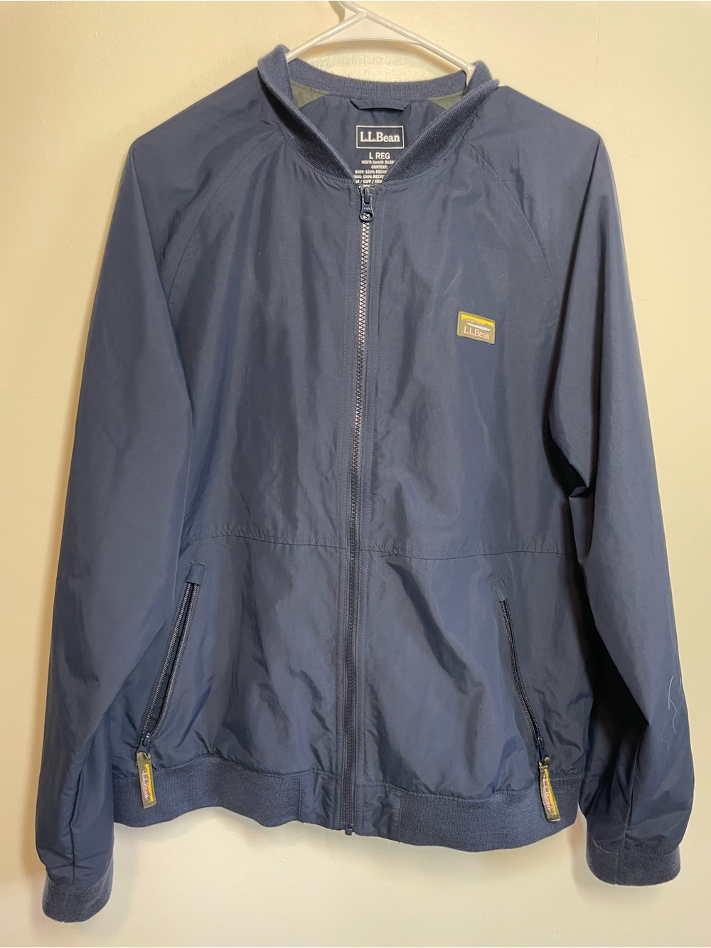 L.L.Bean Men's Navy Lightweight Zip Jacket